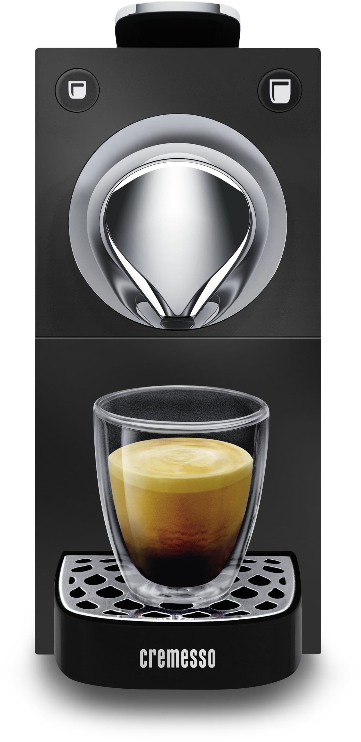 CREMESSO Una Automatic kapszulás kávéfőző 19 bar nyomással, fekete – 2. kép