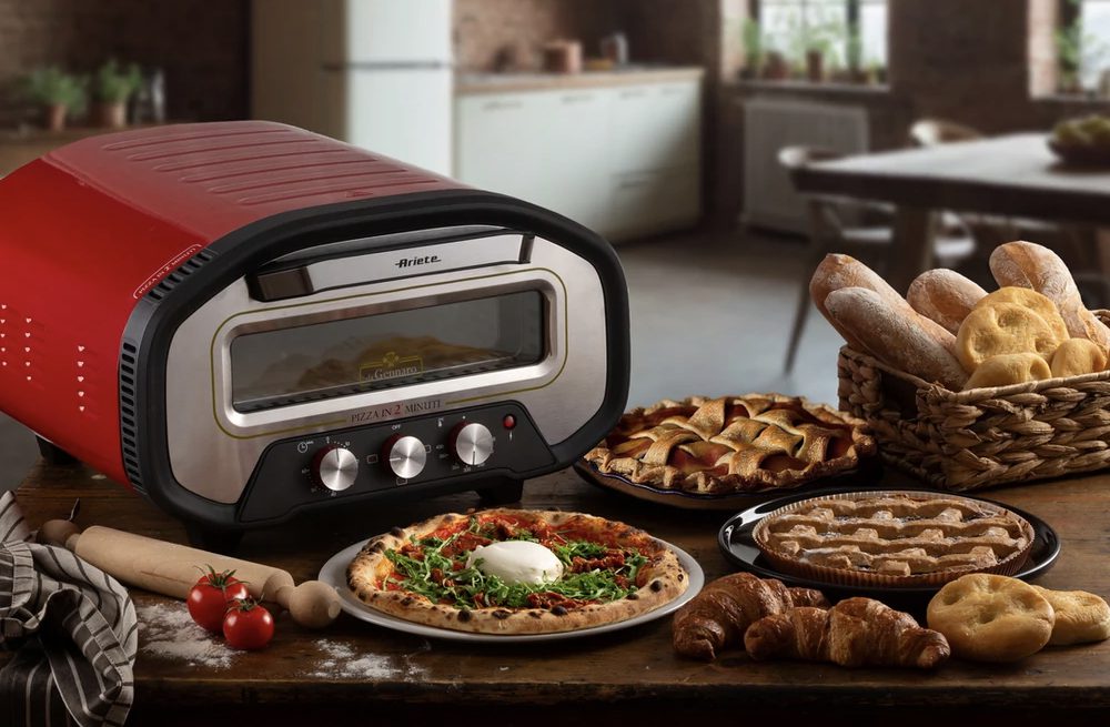 ARIETE 3901 DaGennaro piros pizzakemence tűzálló kőlappal – 8. kép