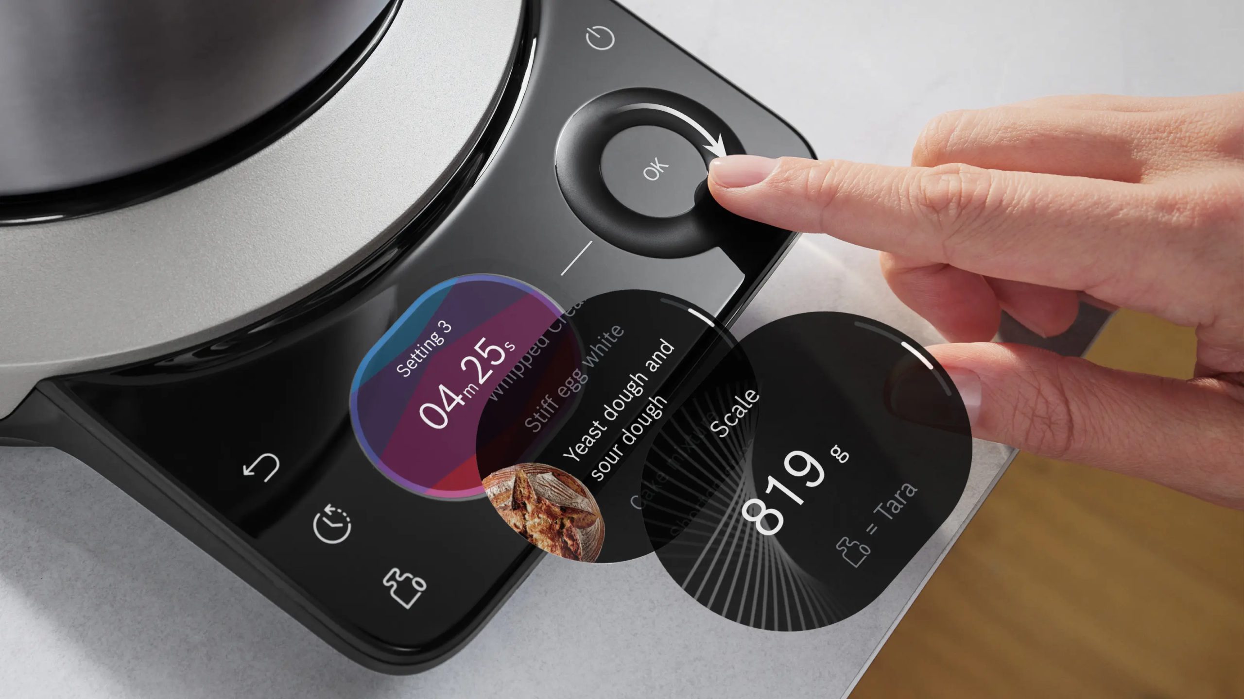BOSCH MUMS8ZS22 Serie 8 konyhai robotgép beépített mérleggel, fekete–inox – 3. kép