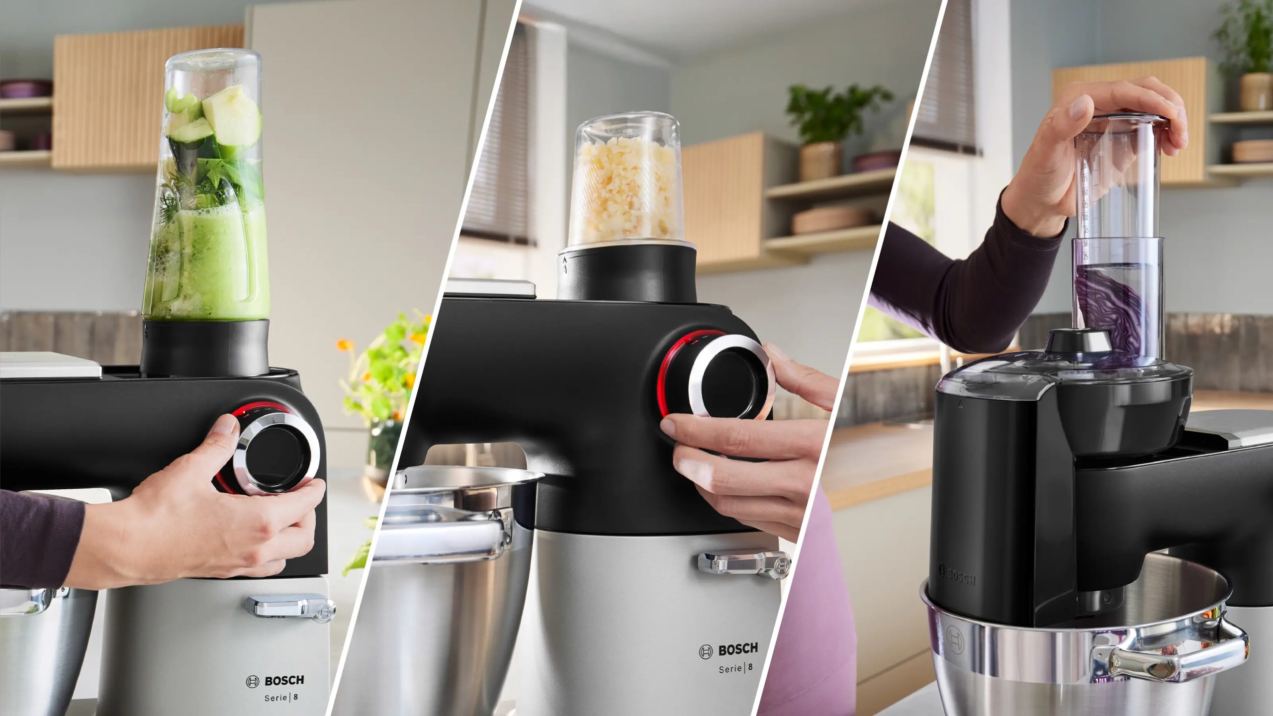 BOSCH MUMS8ZS22 Serie 8 konyhai robotgép beépített mérleggel, fekete–inox – 5. kép