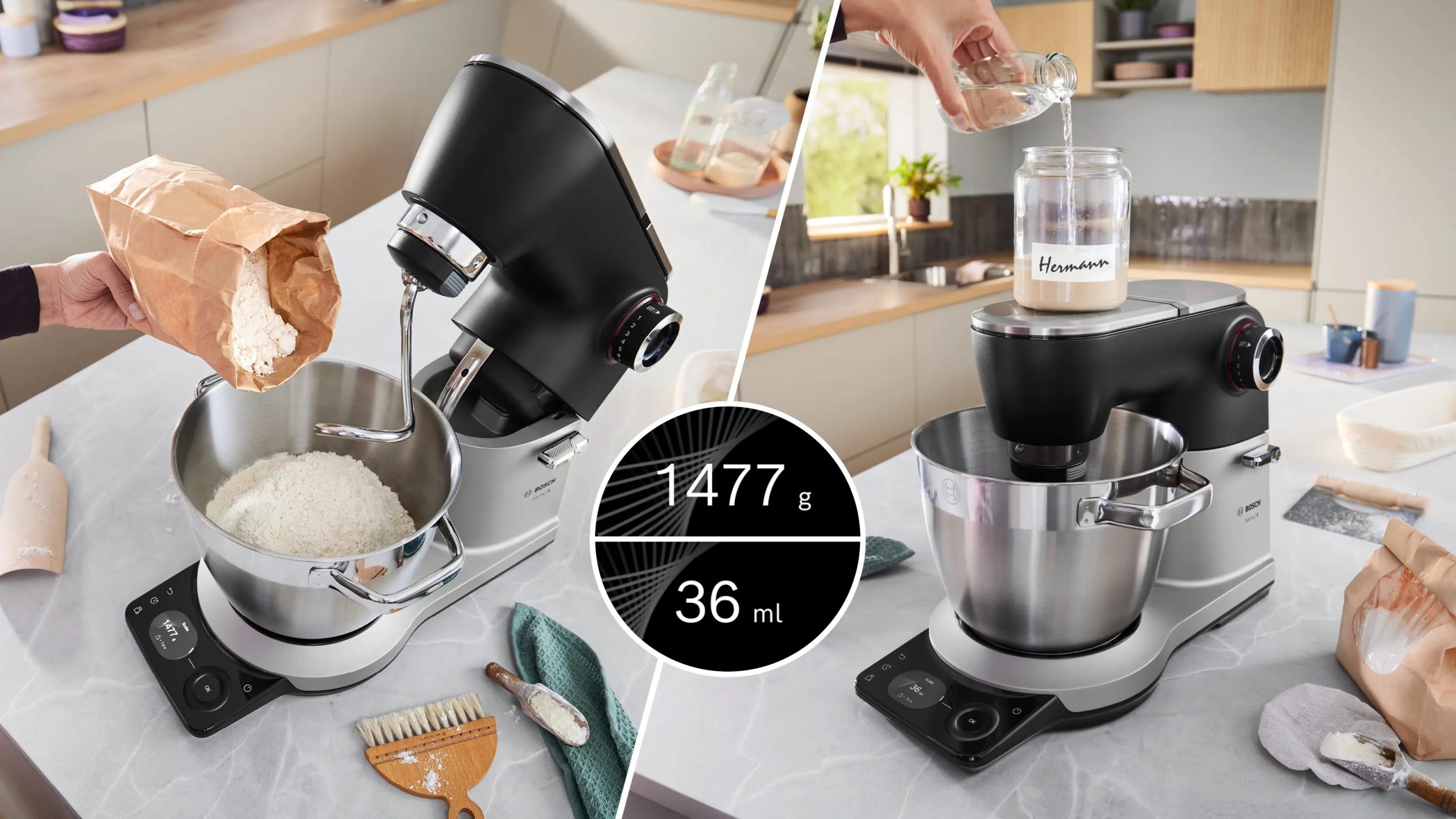 BOSCH MUMS8ZS60 Serie8 konyhai robotgép 6 literes nemesacél tállal, fekete/inox – 3. kép