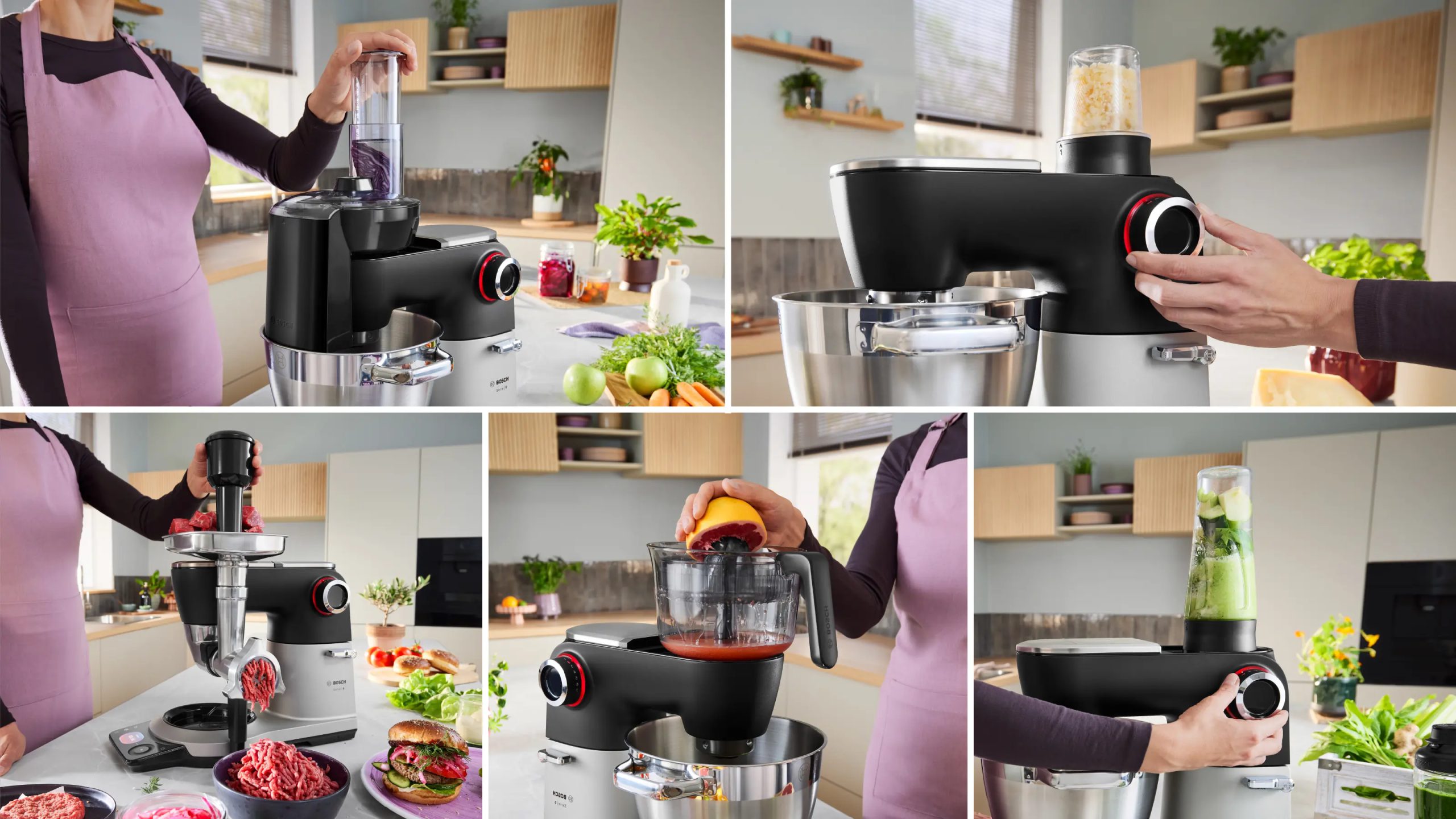BOSCH MUMS8ZS60 Serie8 konyhai robotgép 6 literes nemesacél tállal, fekete/inox – 7. kép
