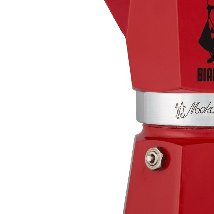 BIALETTI 0004943 Moka Express piros alumínium kotyogós kávéfőző, 6 adagos – 2. kép