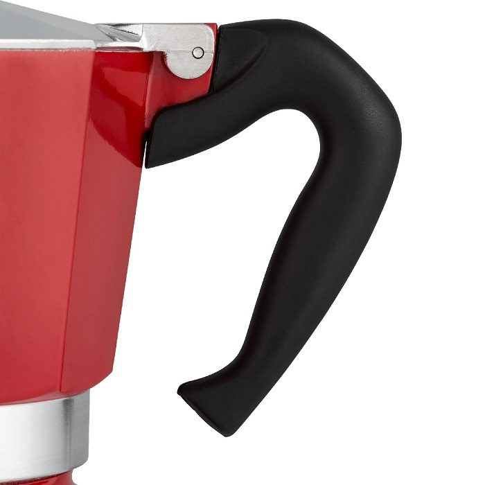 BIALETTI 0004943 Moka Express piros alumínium kotyogós kávéfőző, 6 adagos – 4. kép