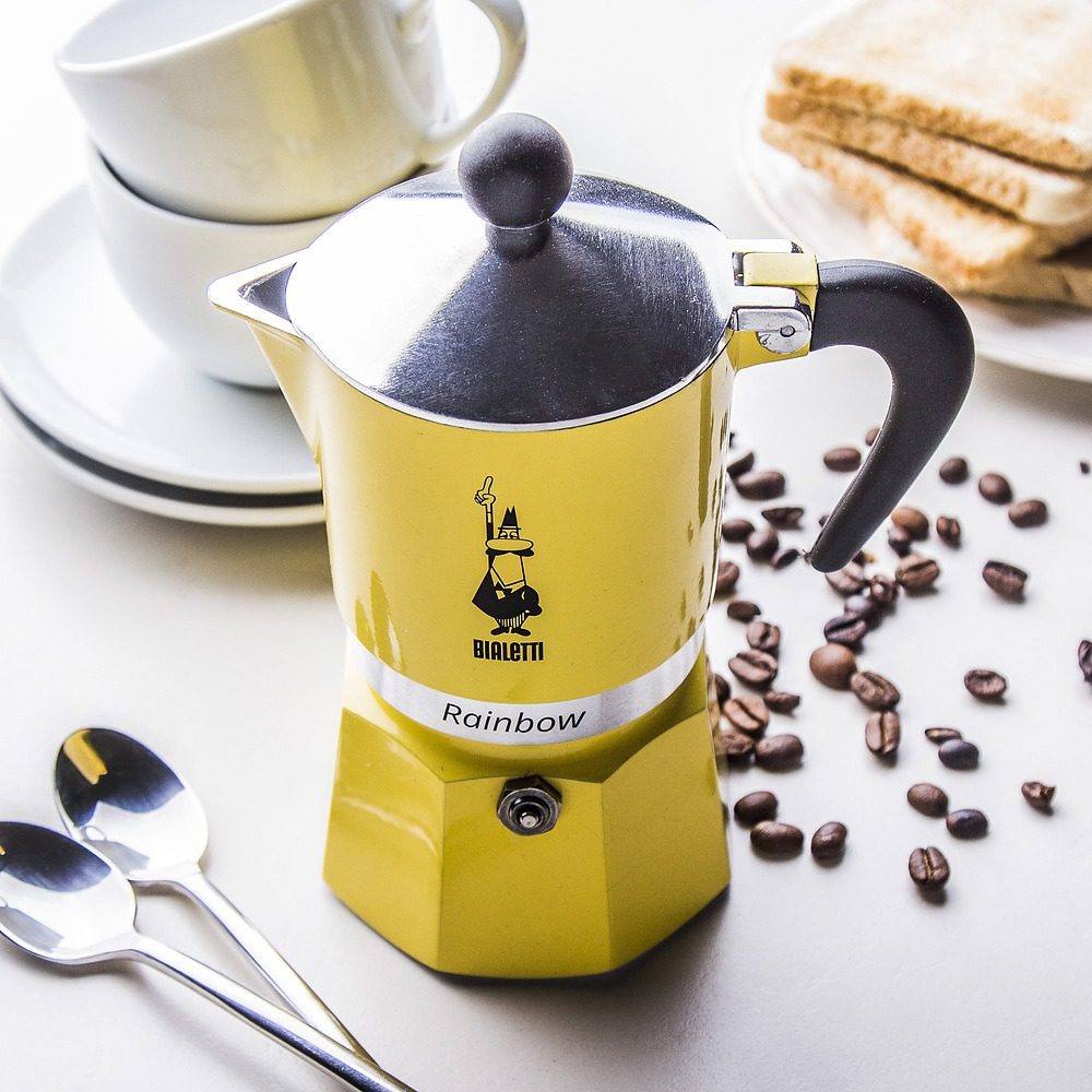 BIALETTI 4982 Rainbow 3 adagos sárga kotyogós kávéfőző – 2. kép
