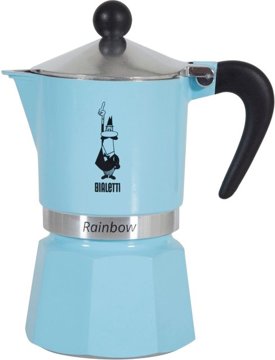 BIALETTI 5042 világoskék kotyogós kávéfőző, 3 adagos