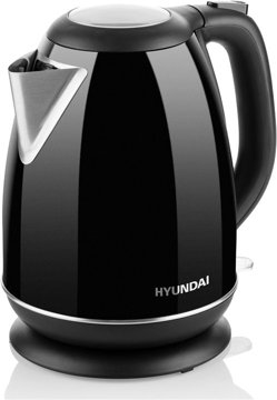 HYUNDAI VK302B fekete rozsdamentes acél vízforraló, 1,7 l