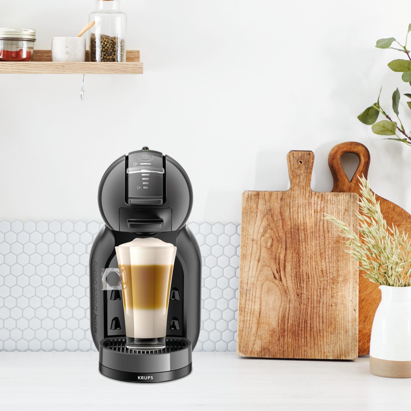 KRUPS KP123810 Dolce Gusto Mini Me kapszulás kávéfőző fekete-szürke kivitelben – 7. kép