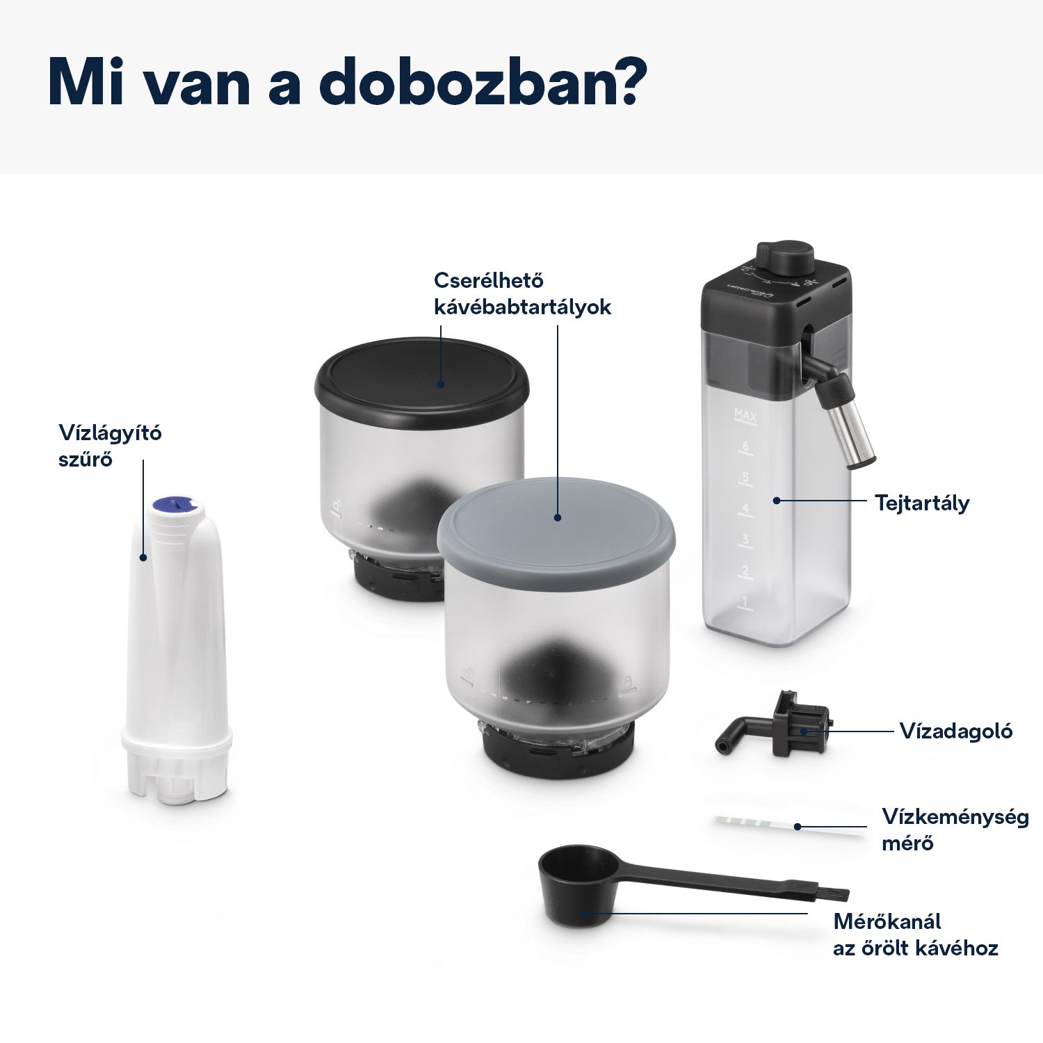 DE-LONGHI Rivelia EXAM440.55.BG automata kávéfőző tejtartállyal, bézs – 11. kép