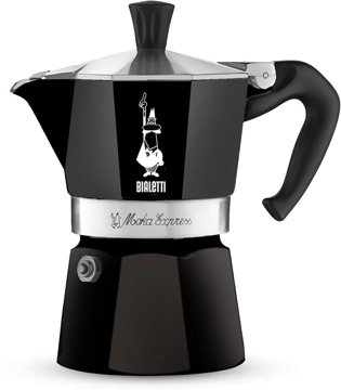 BIALETTI Moka Express fekete, 1 adagos kotyogós kávéfőző