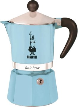 BIALETTI Rainbow világoskék 1 adagos kotyogós kávéfőző