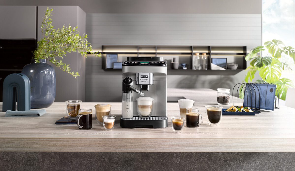 DE-LONGHI Magnifica Evo Next ECAM310.80.SB automata kávéfőző tejtartállyal, fekete-ezüst – 11. kép
