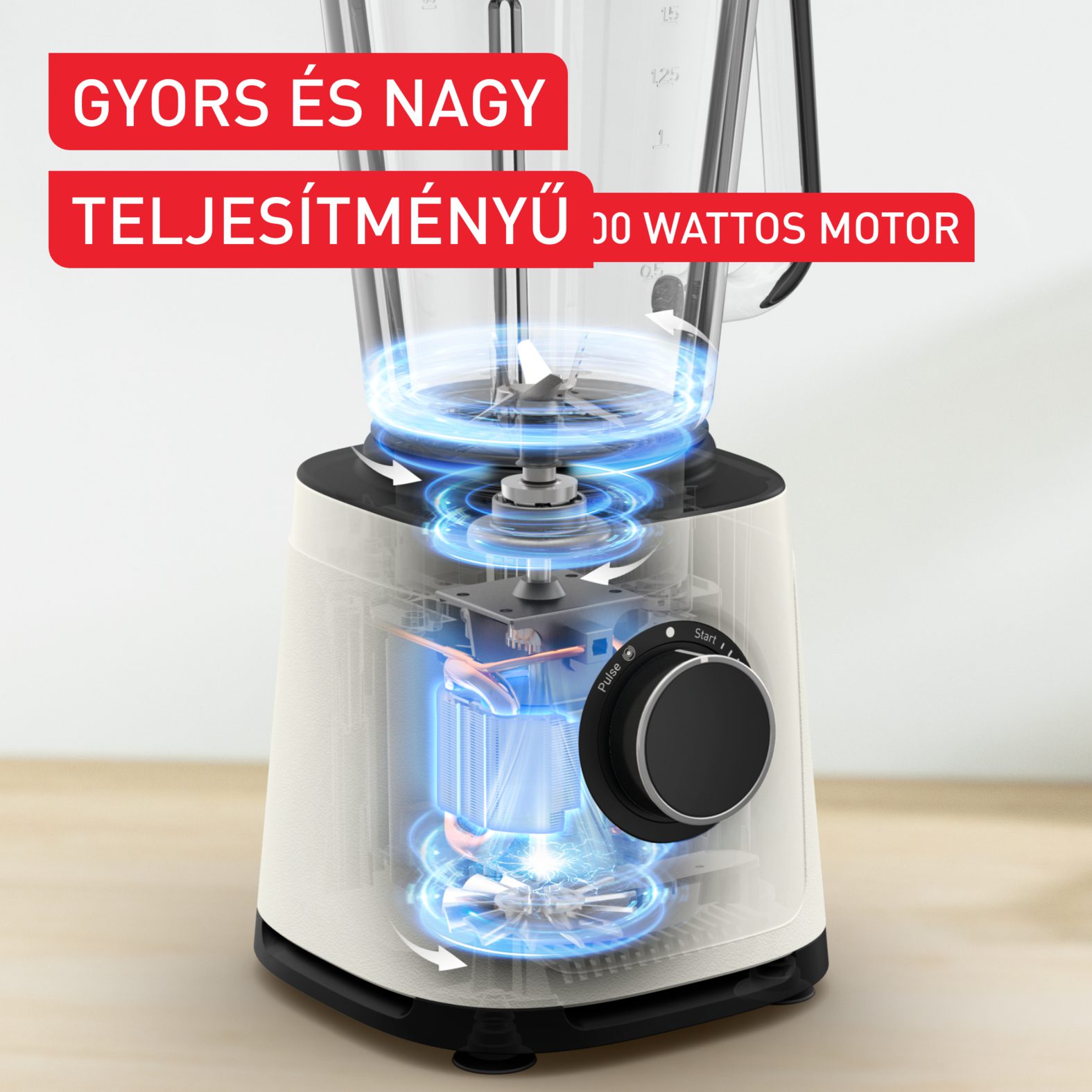 TEFAL BL771AF0 PerfectMix Essential 1200 W-os üvegkelyhes turmixgép – 5. kép