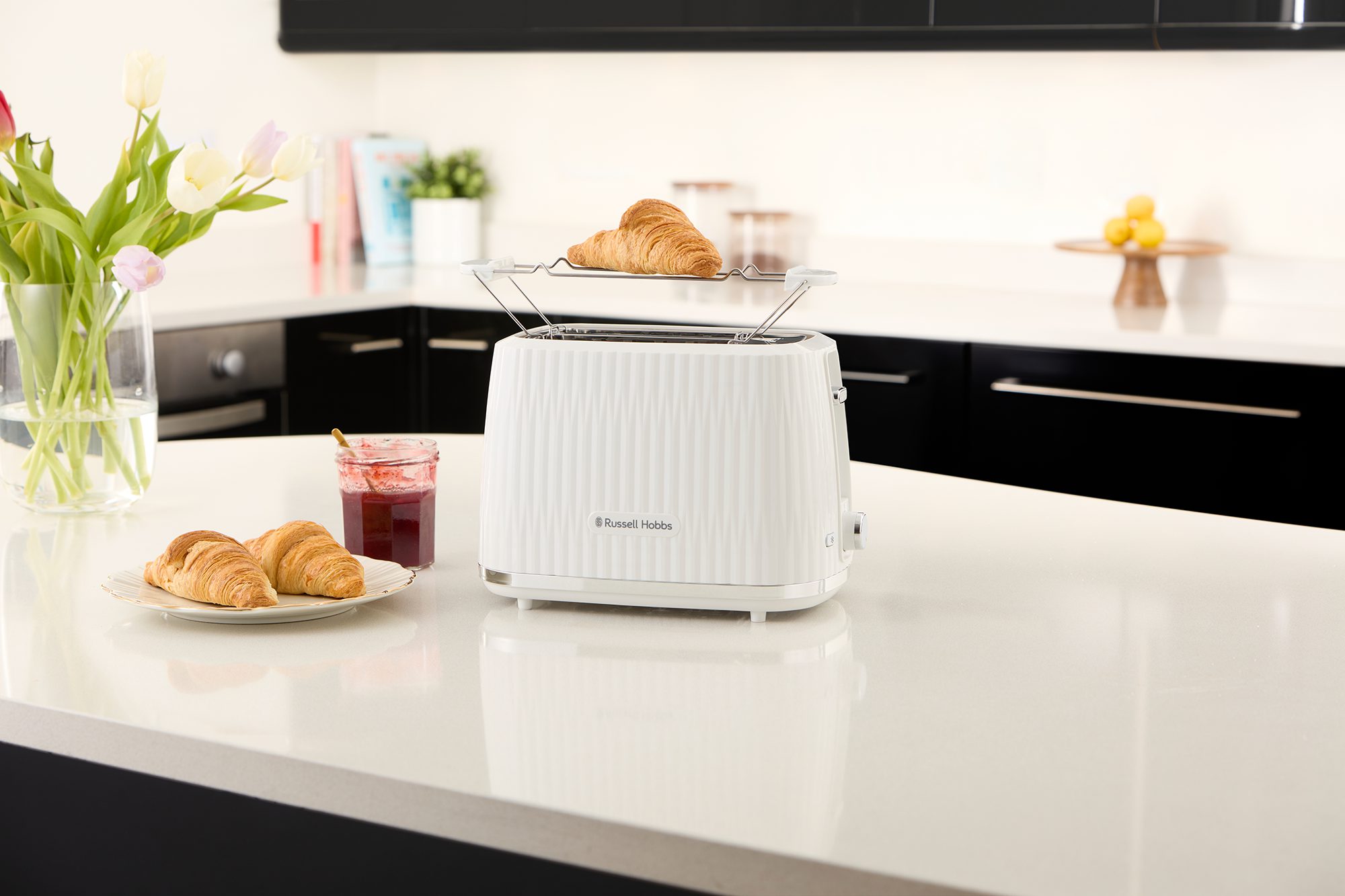 RUSSELL HOBBS 27370-56/RH Eden fehér, kétrekeszes kenyérpirító – 7. kép