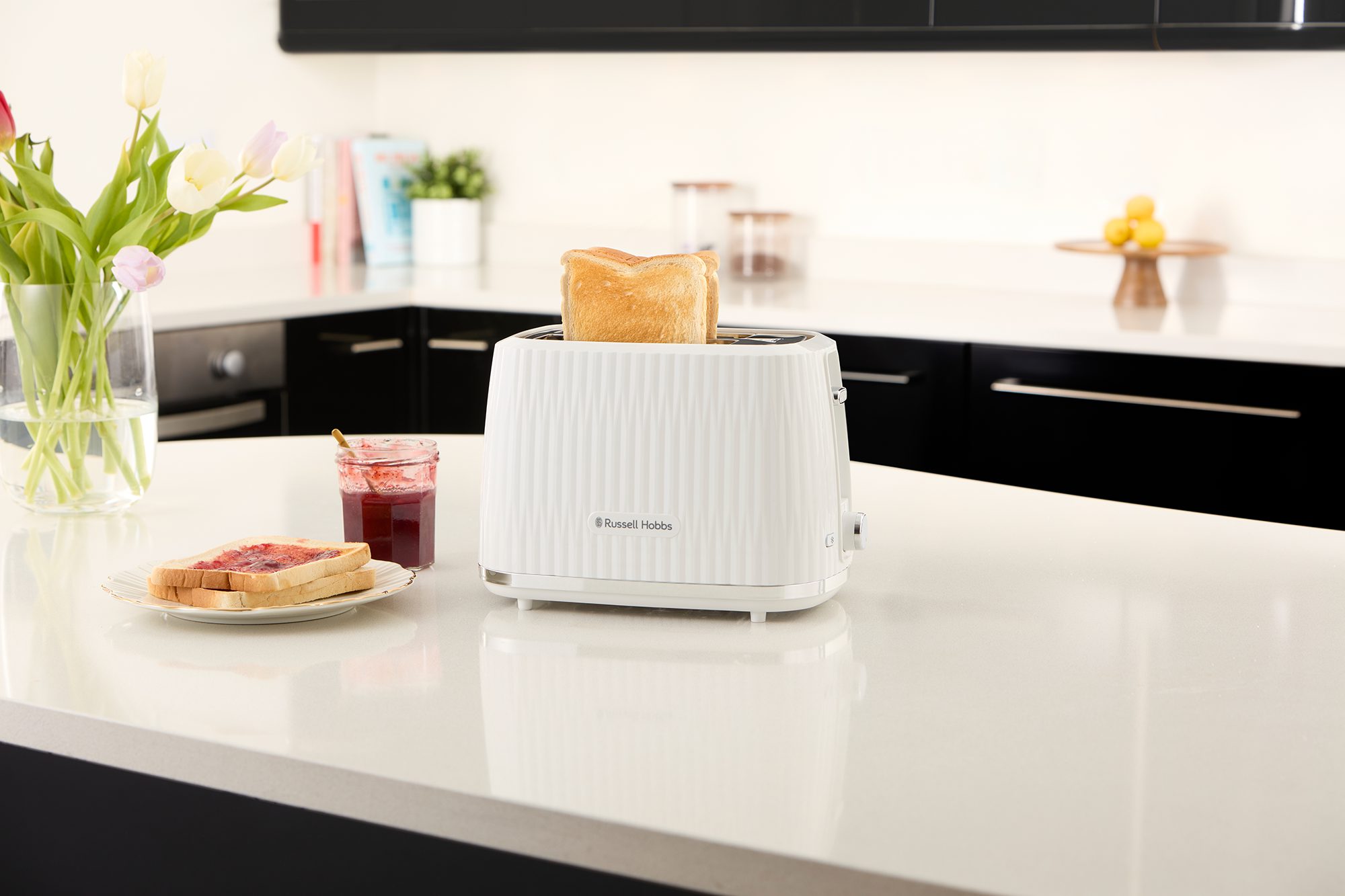 RUSSELL HOBBS 27370-56/RH Eden fehér, kétrekeszes kenyérpirító – 8. kép