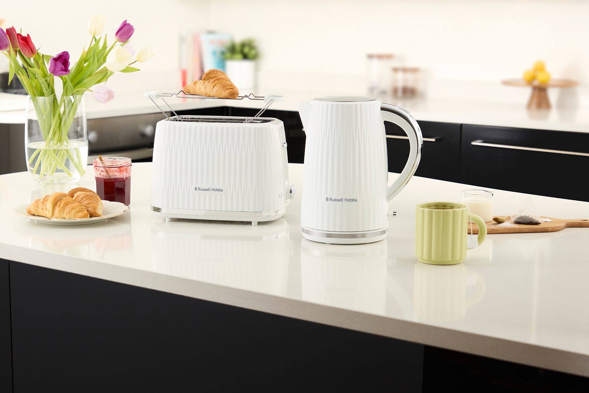 RUSSELL HOBBS 27370-56/RH Eden fehér, kétrekeszes kenyérpirító – 10. kép