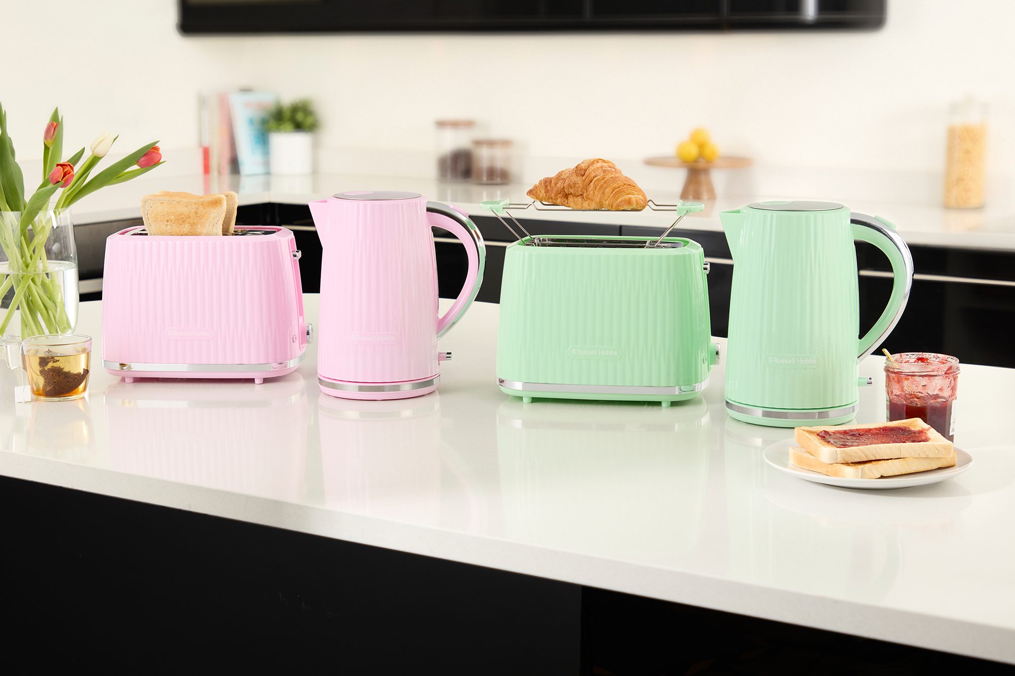 RUSSELL HOBBS 27374-56/RH Eden pisztácia színű, 2 szeletes kenyérpirító – 6. kép