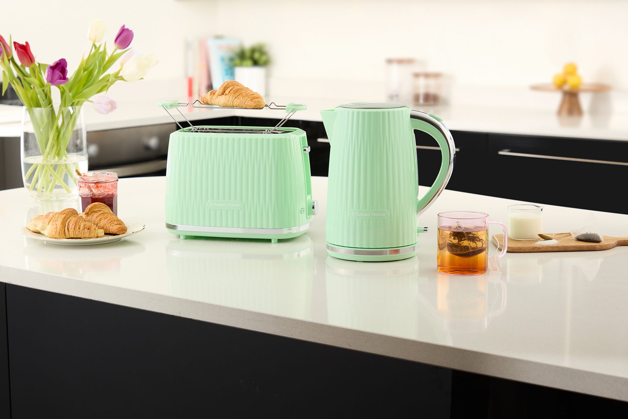 RUSSELL HOBBS 27374-56/RH Eden pisztácia színű, 2 szeletes kenyérpirító – 7. kép