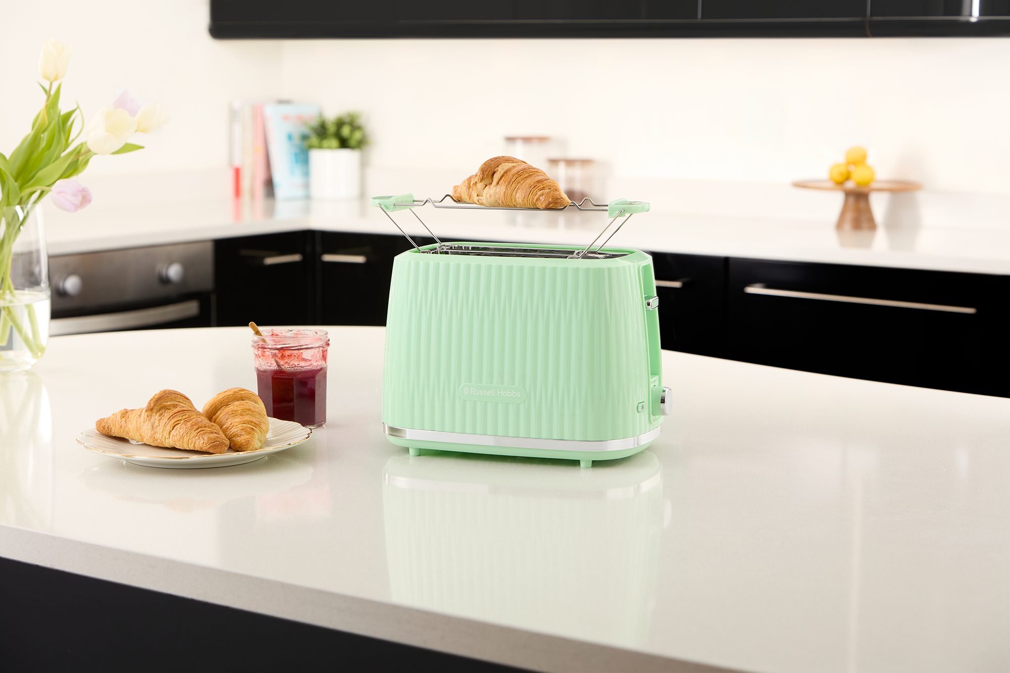 RUSSELL HOBBS 27374-56/RH Eden pisztácia színű, 2 szeletes kenyérpirító – 8. kép