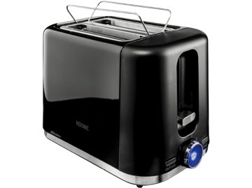 KOENIC KTO 2210 B kétrekeszes kenyérpirító zsemlemelegítővel, fekete