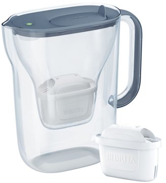 BRITA BR1057796 Style Essential 2,4 l-es szürke vízszűrő kancsó 1+1 patronnal