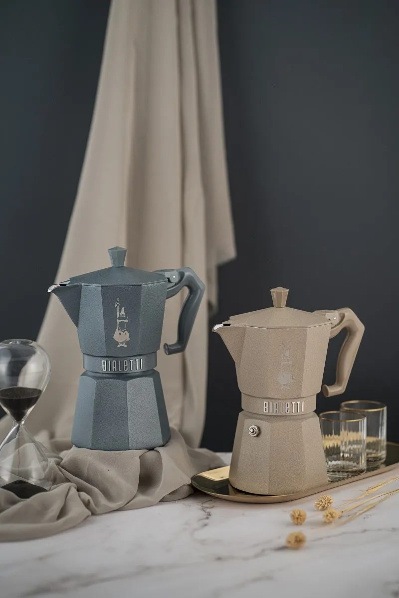 BIALETTI 9076 Moka Exclusive indukciós kotyogós kávéfőző, szürke, 6 adagos – 5. kép