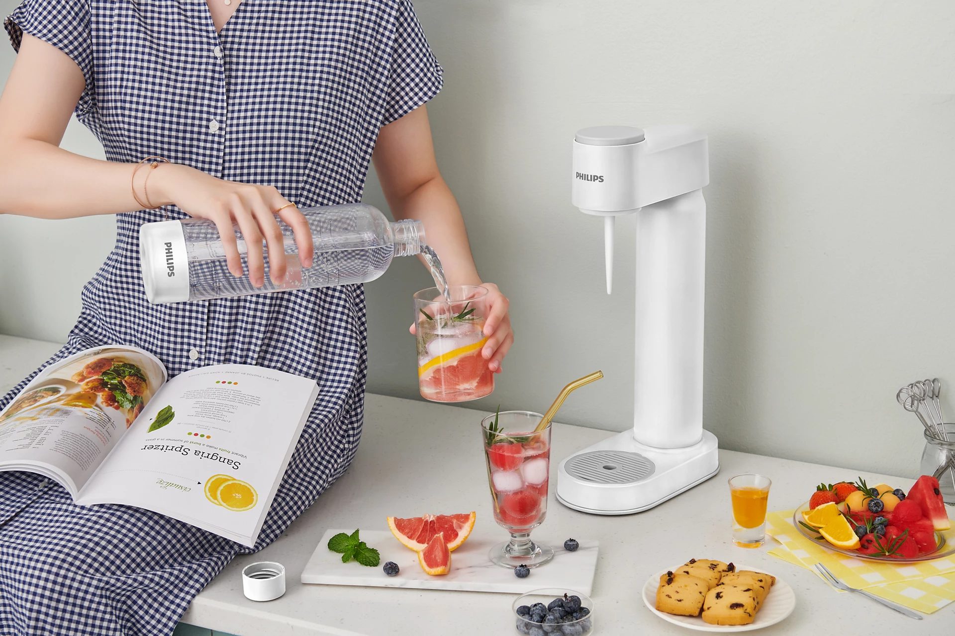 PHILIPS ADD4901 GoZero Lite fehér szódagép CO2-patronnal – 4. kép
