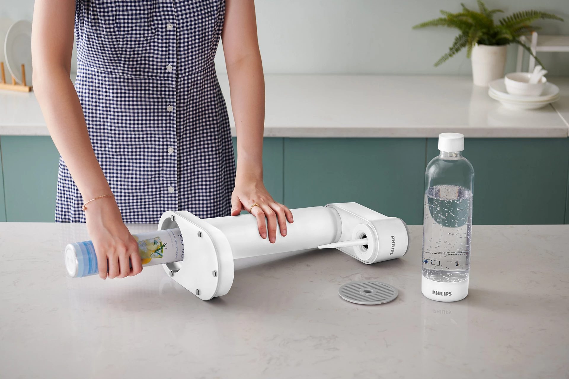 PHILIPS ADD4901 GoZero Lite fehér szódagép CO2-patronnal – 6. kép