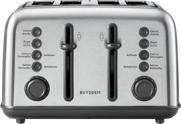 BUYDEEM DT640E-SS/EU 4 szeletes, 7 fokozatú kenyérpirító