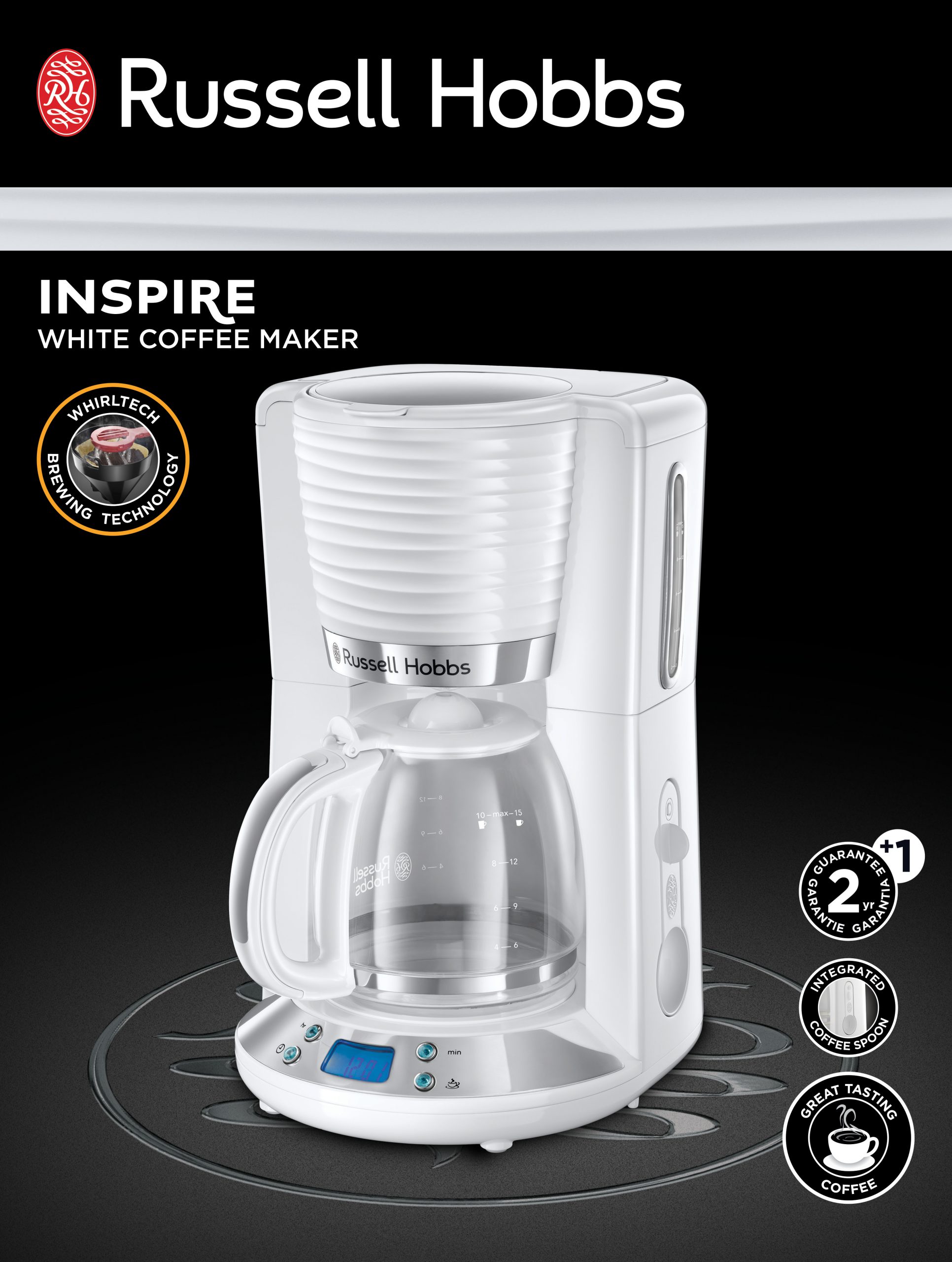 RUSSELL HOBBS 24390-56/RH Inspire filteres kávéfőző, fehér – 2. kép