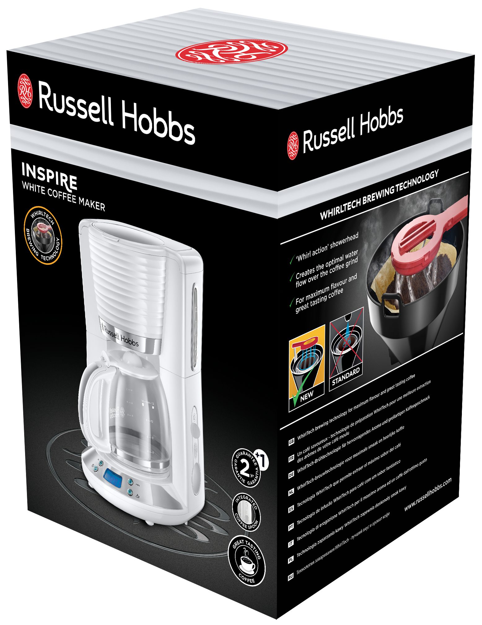 RUSSELL HOBBS 24390-56/RH Inspire filteres kávéfőző, fehér – 3. kép
