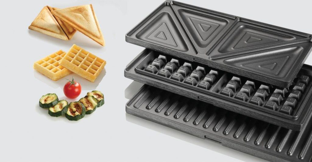 GORENJE SM703 szürke minigrill tapadásmentes, bordázott sütőlappal – 3. kép