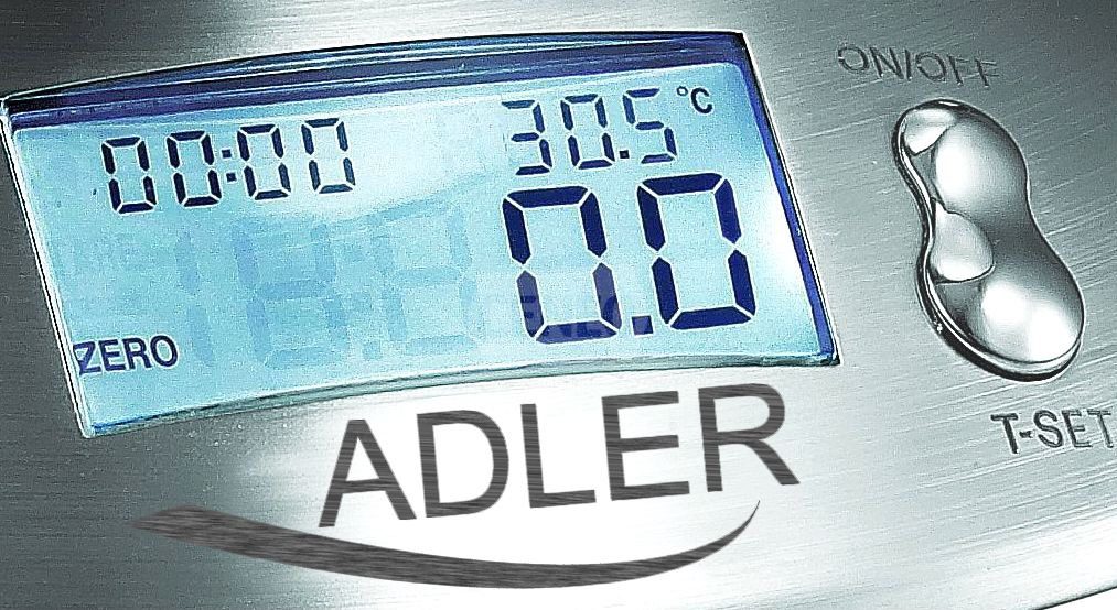 ADLER AD3134 inox tálas konyhai mérleg, 5 kg-os kapacitással – 3. kép