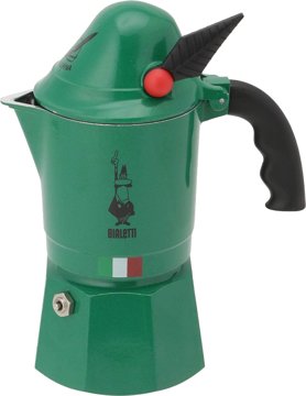BIALETTI Break Alpina kotyogós kávéfőző, 3 adag, zöld