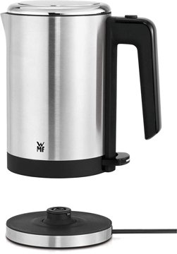 WMF KITCHENminis® 0,8 literes vezeték nélküli vízforraló, ezüst-fekete