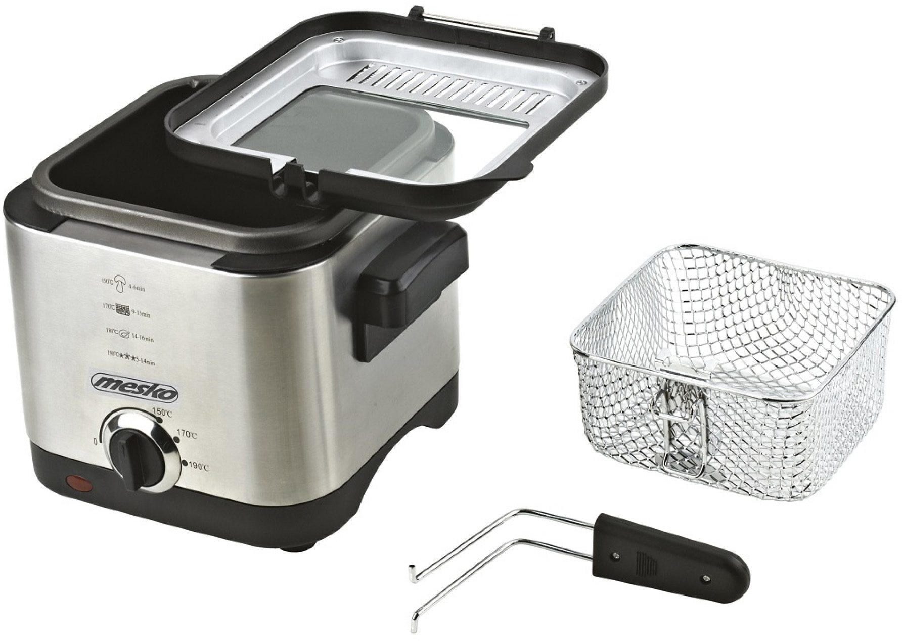 MESKO MS4910 1,5 literes olajsütő, szürke – 3. kép