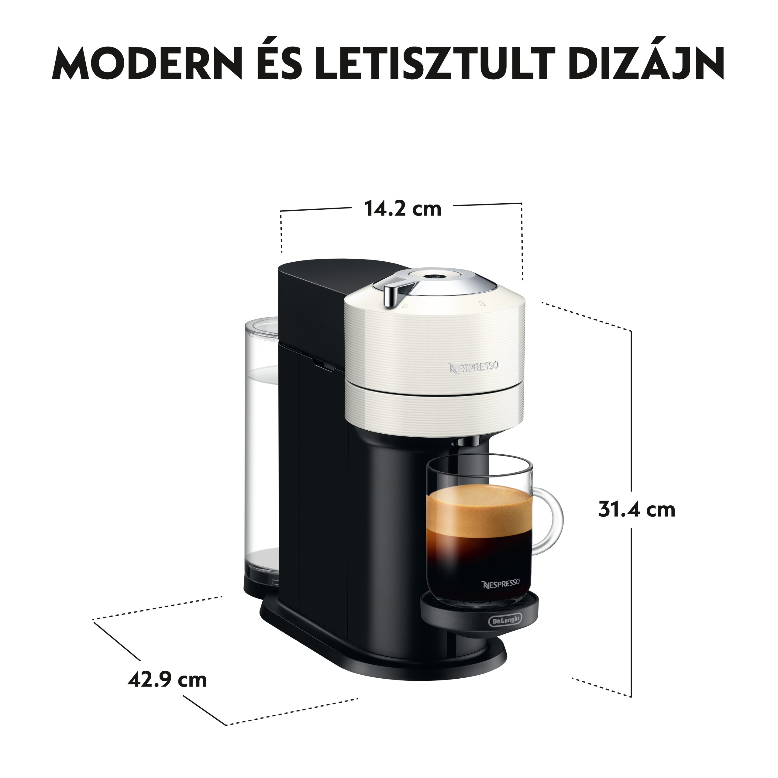 DE-LONGHI Nespresso ENV120.W Vertuo Next fehér kapszulás kávéfőző – 3. kép