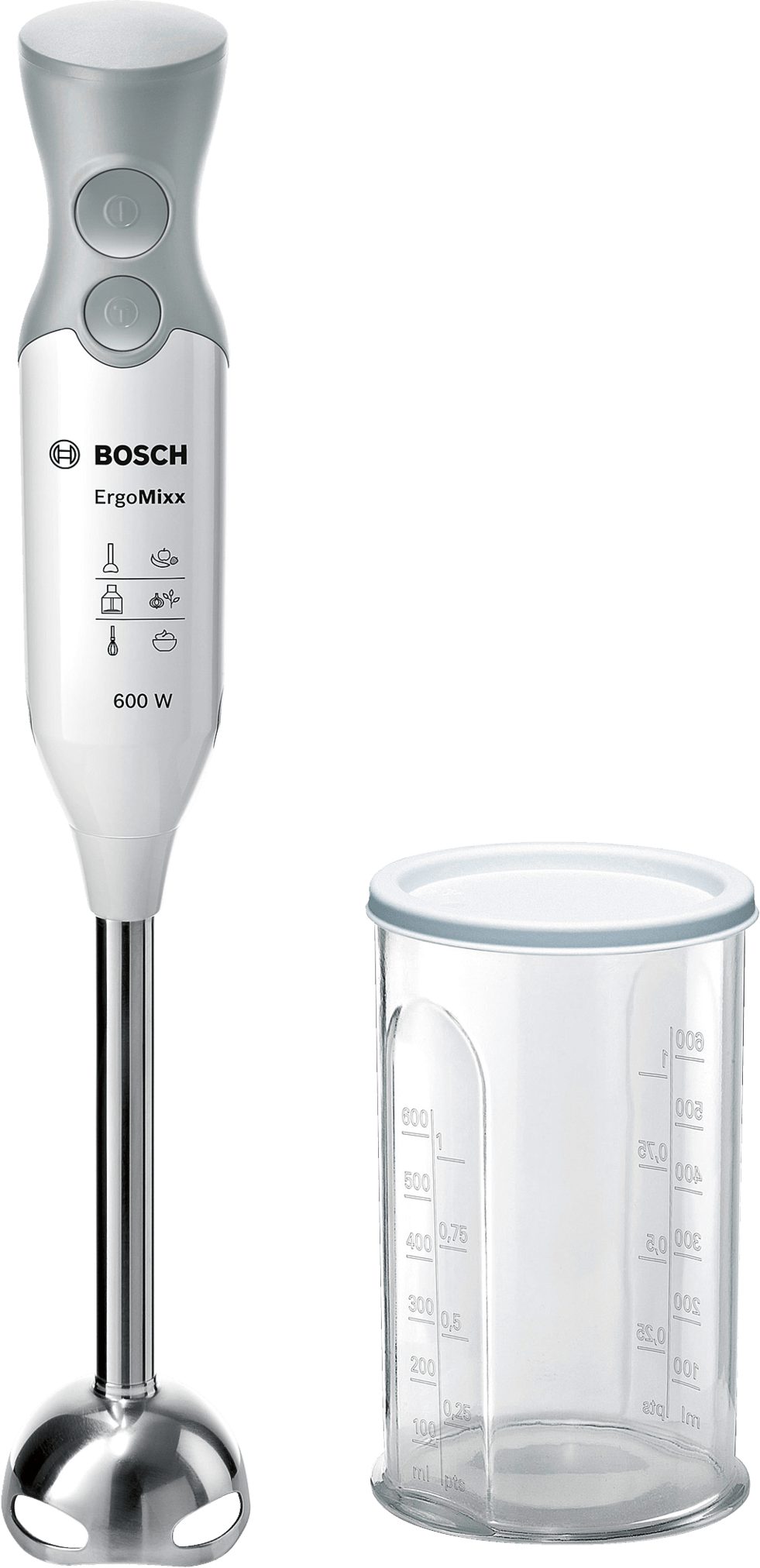 BOSCH MSM66110 ErgoMixx 600 W-os fehér botmixerszett