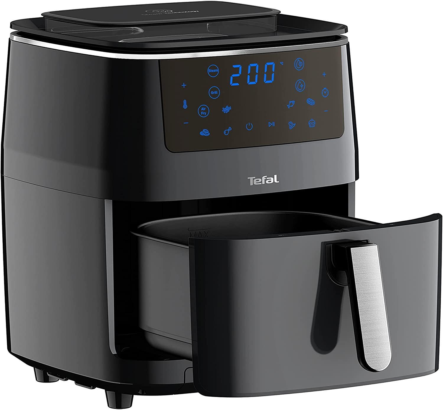 TEFAL FW201815 Easy Fry Grill & Steam 3 az 1-ben forrólevegős sütő, fekete – 2. kép