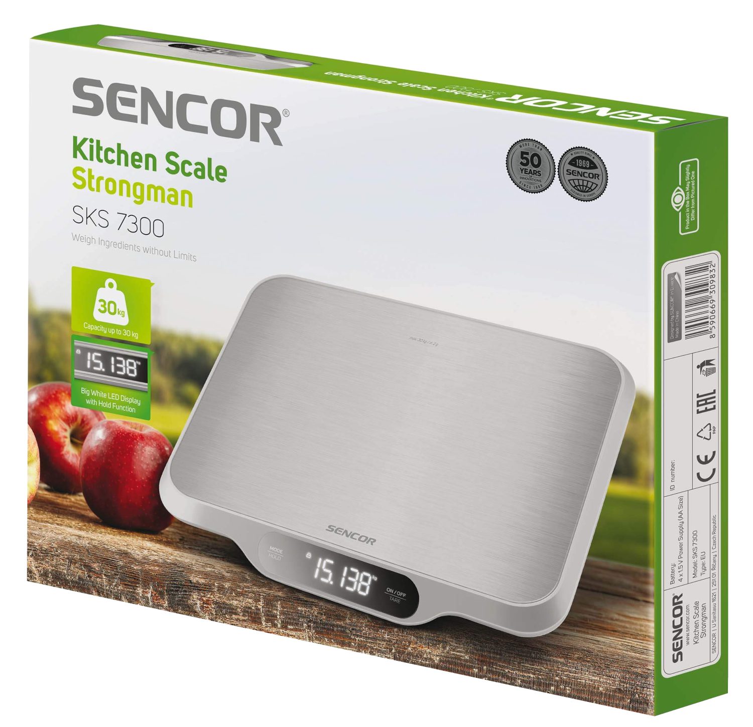 SENCOR SKS 7300 digitális konyhai mérleg 30 kg-os kapacitással – 3. kép
