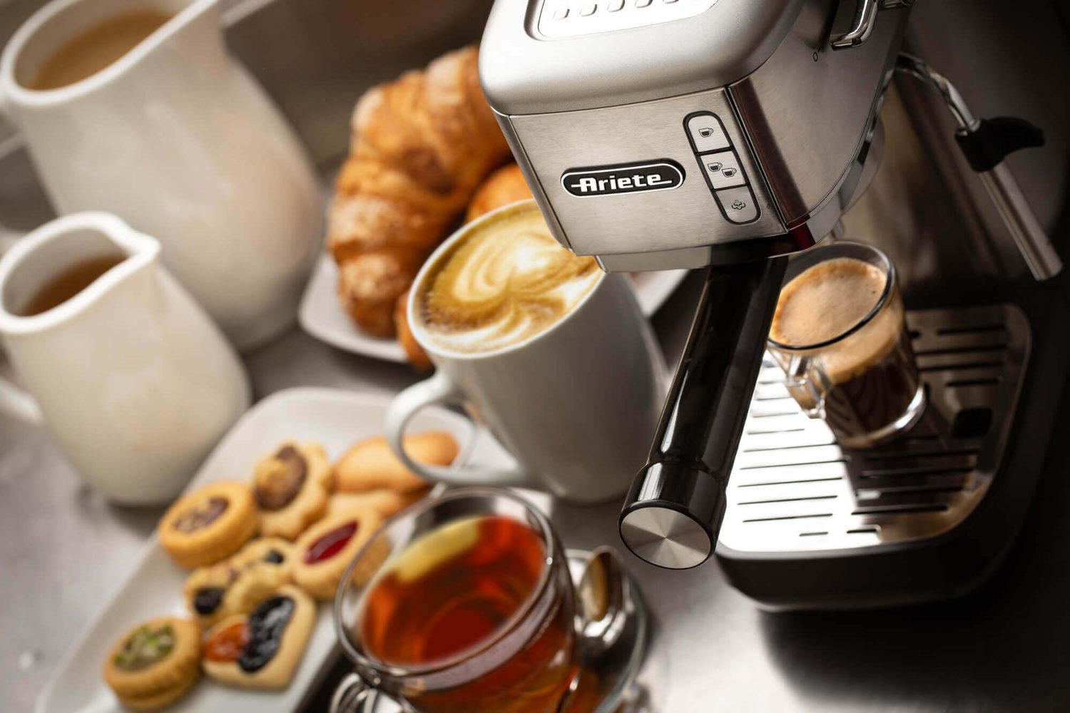 ARIETE 1380 eszpresszó kávéfőző 15 bar nyomással, rozsdamentes acélházzal – 3. kép