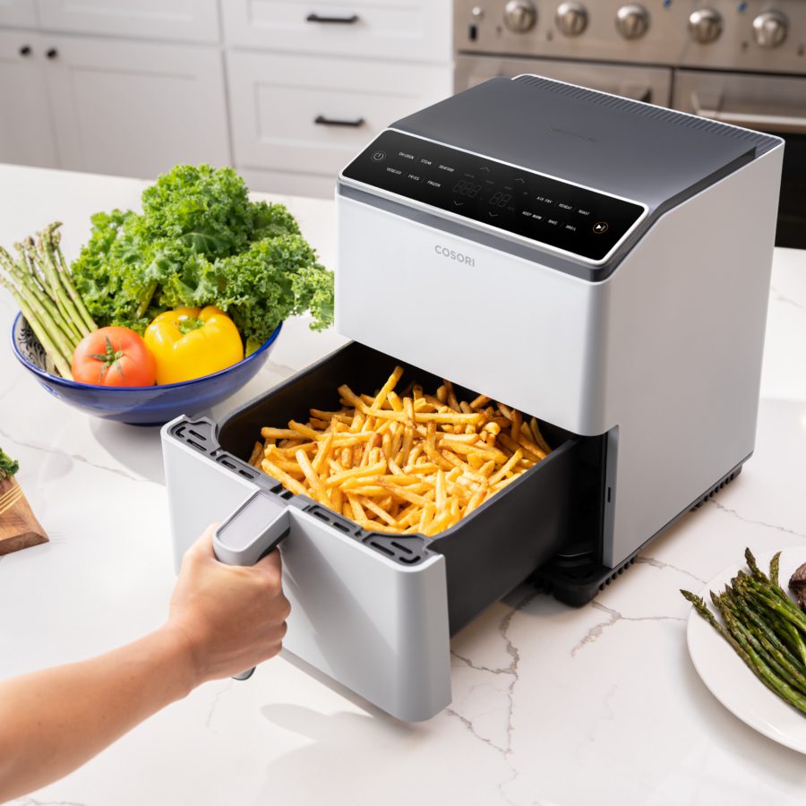 COSORI CAF-P583S-AEUR Dual Blaze 6,4 literes forrólevegős sütő, világosszürke – 5. kép
