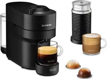 DE-LONGHI Nespresso Vertuo Pop&Aeroccino3 ENV90.BAE kapszulás kávéfőző tejhabosítóval, fekete