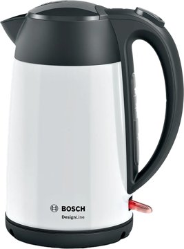 BOSCH TWK3P421 DesignLine vízforraló, 1,7 l, 2400 W, fehér nemesacél ház