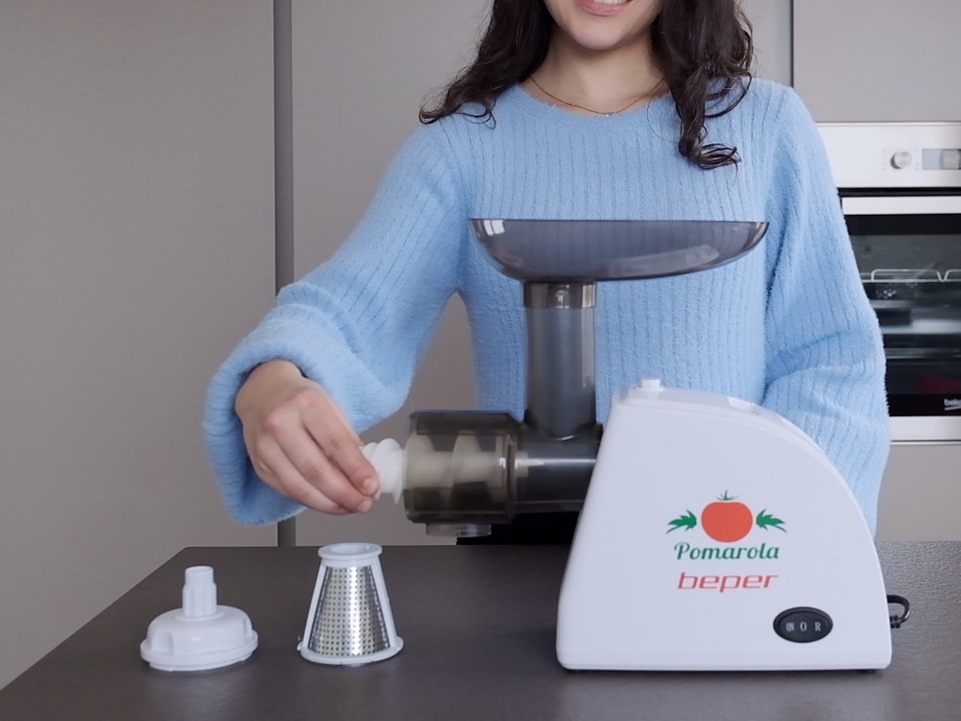BEPER BP.720 hálózati paradicsompasszírozó, 300 W, fehér – 6. kép