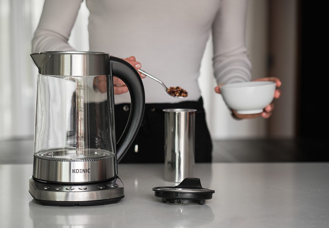 KOENIC KTM 221723 M teafőző, 2200 W, 1,7 literes üvegkannával – 8. kép