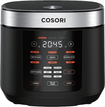 COSORI CRC-R501-KEU többfunkciós rizsfőző 18 programmal, 970 W, 5 literes, fekete