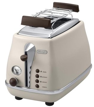 DE-LONGHI CTOV 2103.BG Icona Vintage kétszeletes kenyérpirító zsemlemelegítővel
