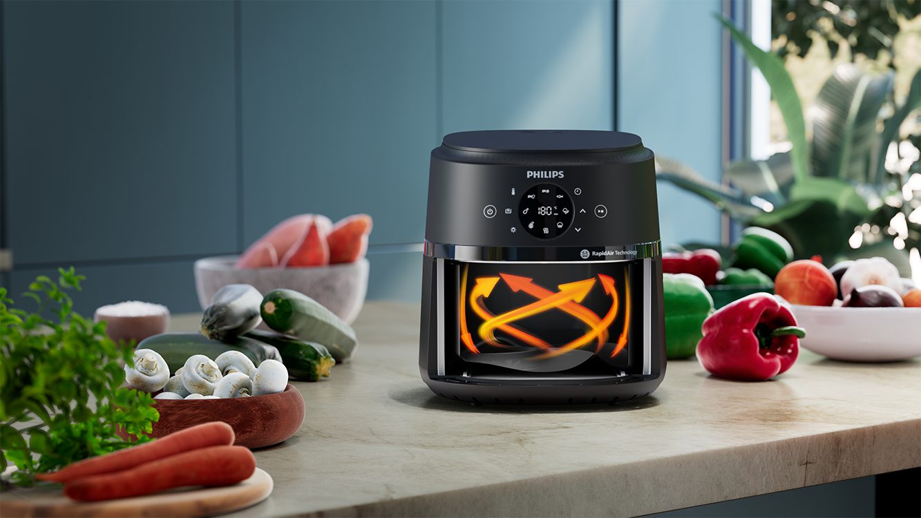 PHILIPS 2000 Series NA211/00 3,2 literes, betekintő ablakos forrólevegős sütő – 6. kép