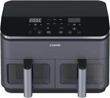 COSORI CAF-R901-AEU kétkosaras forrólevegős sütő, 8,5 l, fekete